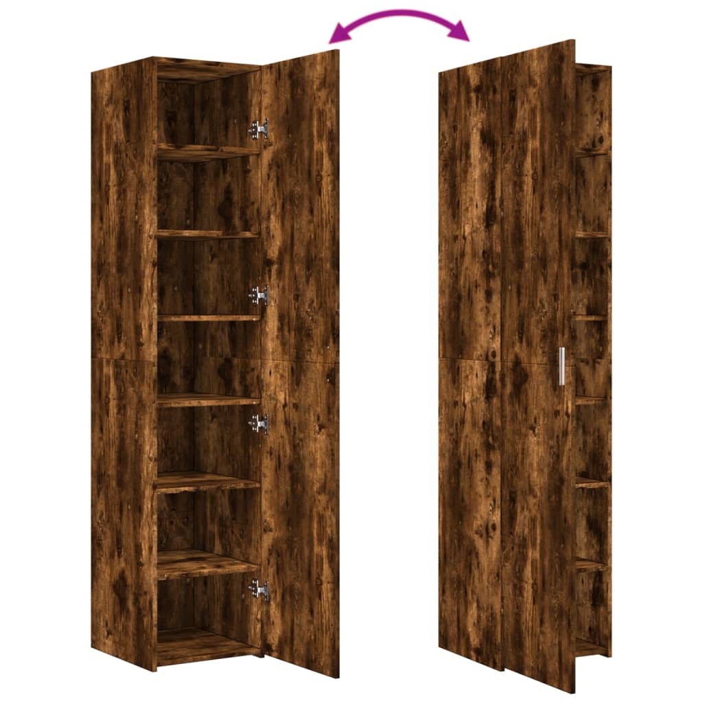 Highboard Smoked Oak 40x42.5x185 cm Engineered Wood